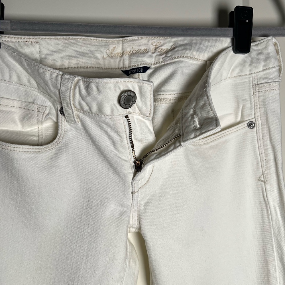 American Eagle Outfitters White Bootcut Jeans - Picture 10 of 12